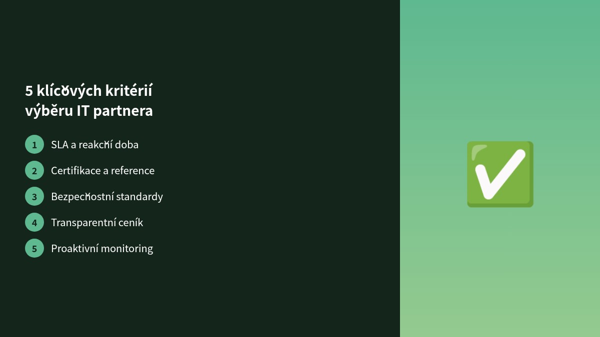 5 klíčových kritérií výběru IT partnera pro firmu
