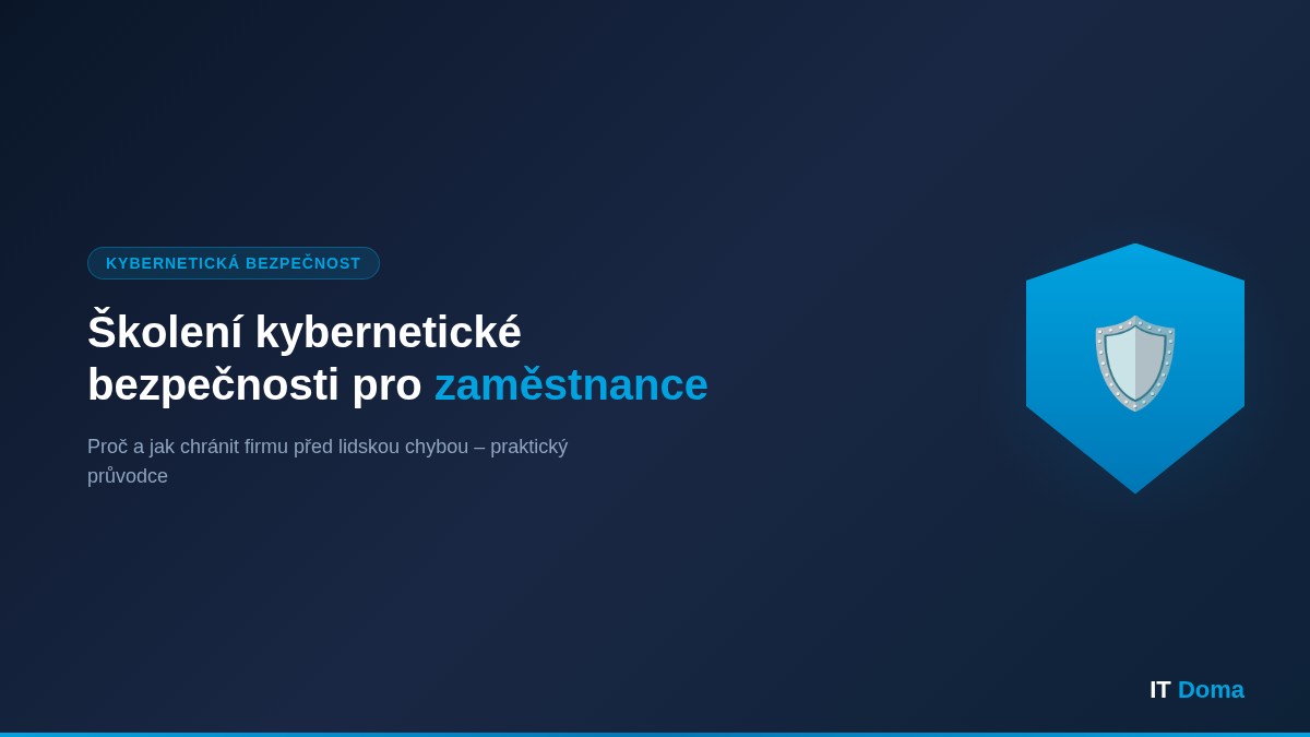 Školení kybernetické bezpečnosti pro zaměstnance – ochrana firmy před kybernetickými útoky