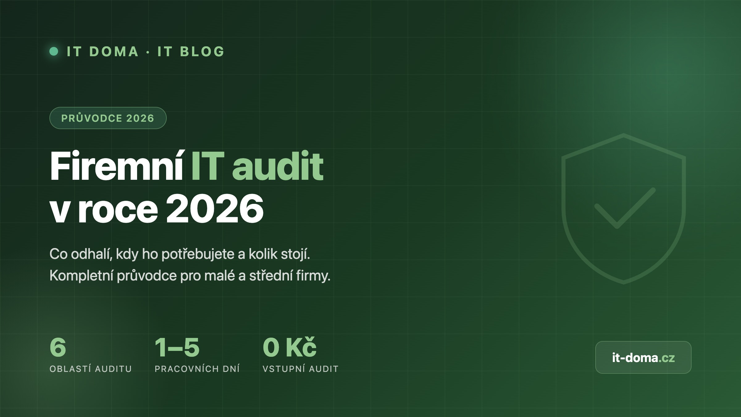 Firemní IT audit 2026 – kompletní průvodce
