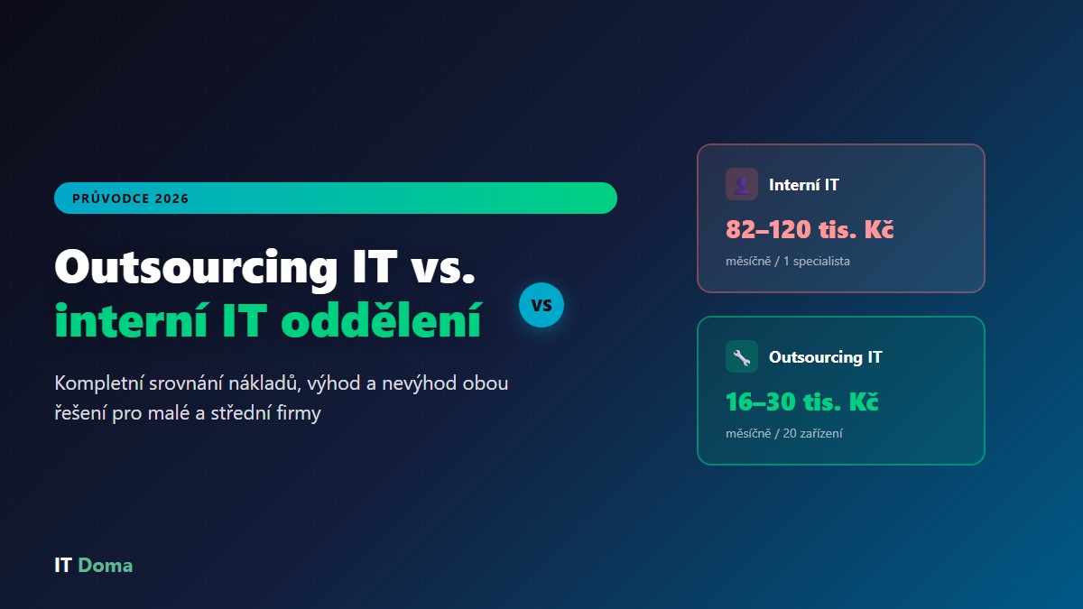 Outsourcing IT vs. interní IT oddělení - srovnání nákladů