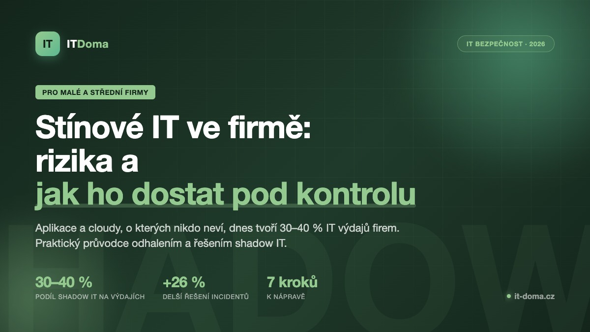 Stínové IT (Shadow IT) ve firmě – rizika a řešení