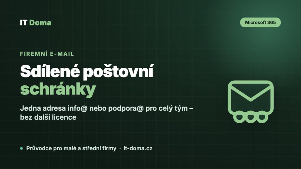 Sdílená poštovní schránka (shared mailbox) v Microsoft 365 – jedna firemní adresa info@ pro celý tým
