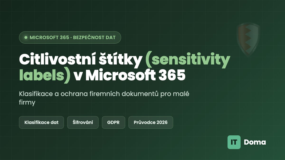 Citlivostní štítky sensitivity labels v Microsoft 365 pro malé firmy