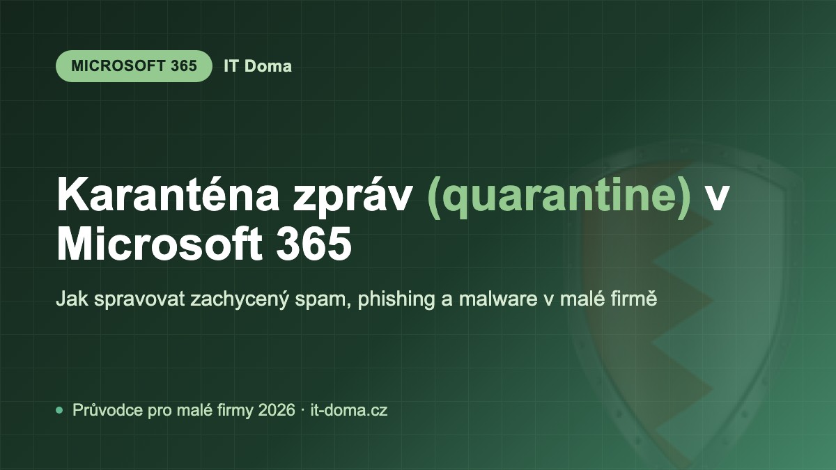 Karanténa zpráv v Microsoft 365 – průvodce pro malé firmy 2026