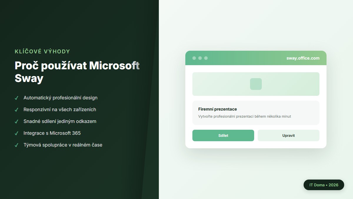 Klíčové výhody Microsoft Sway pro malé firmy