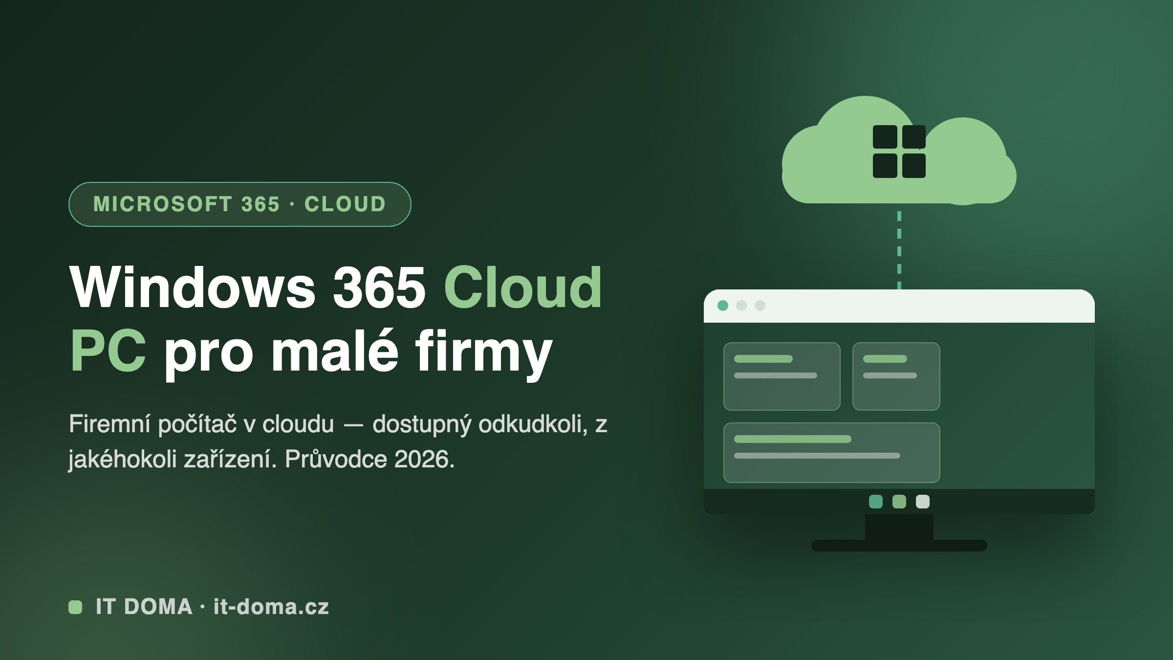 Windows 365 Cloud PC pro malé firmy – firemní počítač v cloudu