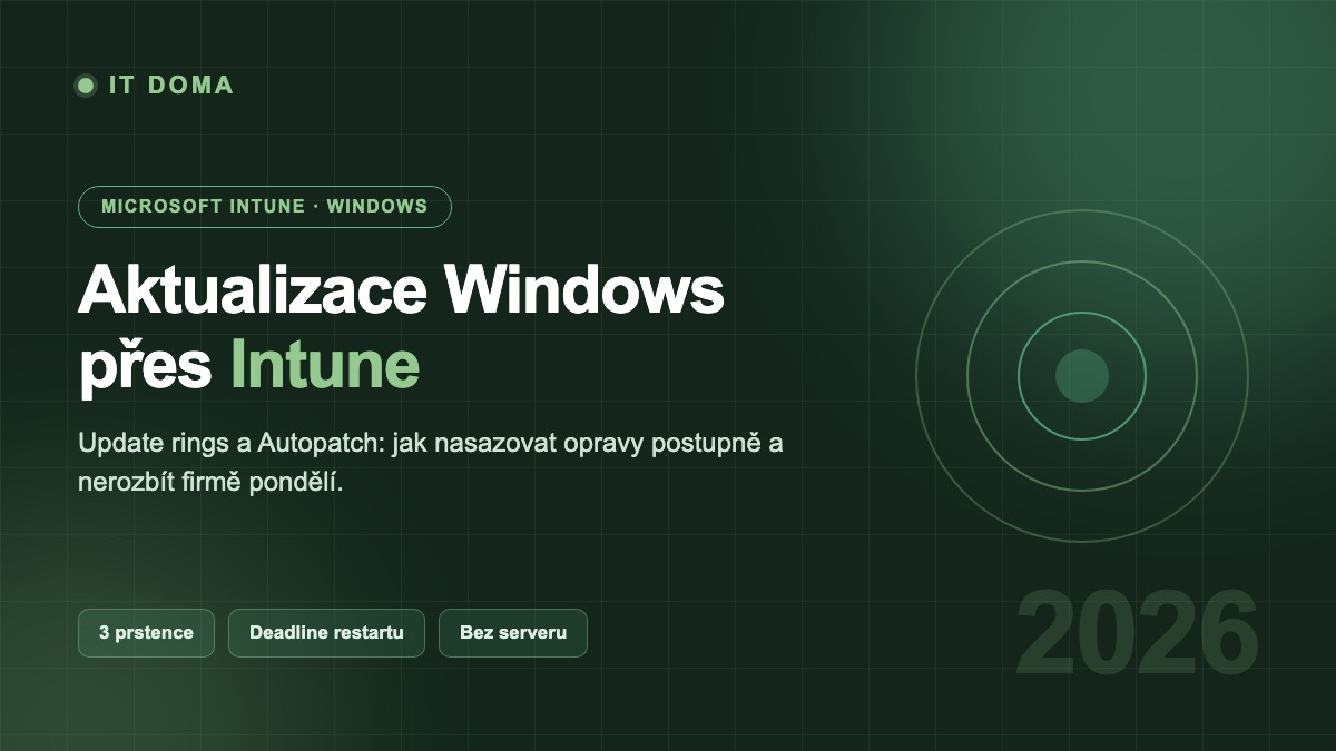 Aktualizace Windows přes Microsoft Intune – update rings a Autopatch pro malé firmy 2026