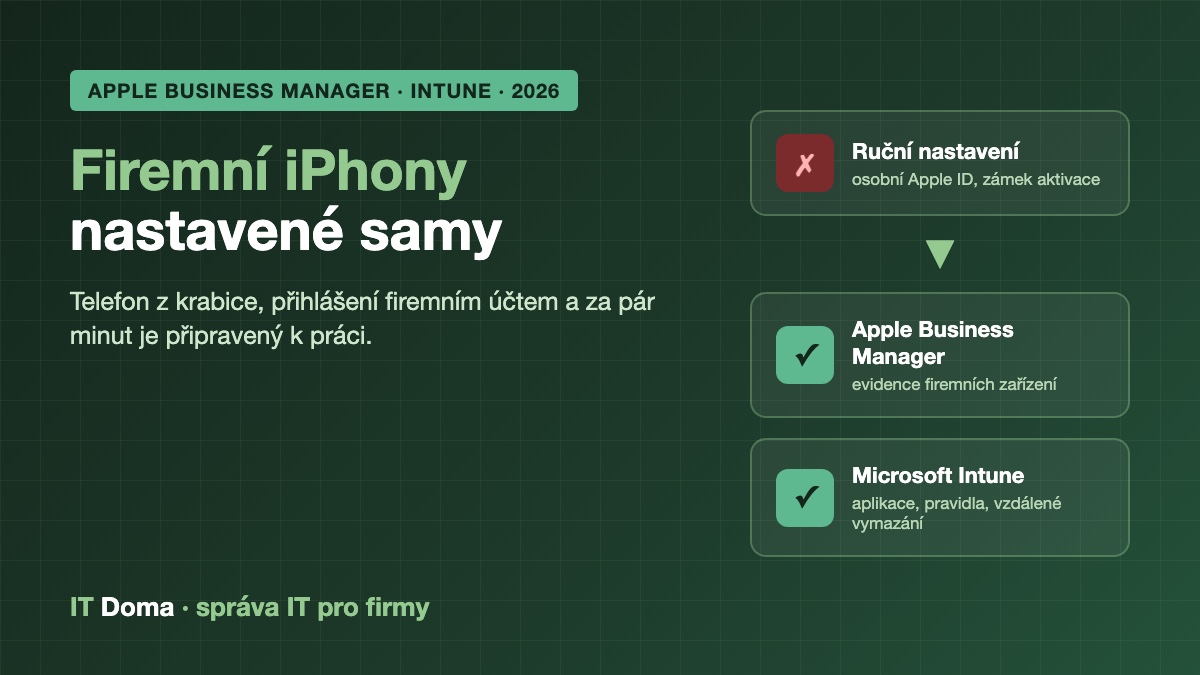 Správa firemních iPhonů přes Apple Business Manager a Microsoft Intune