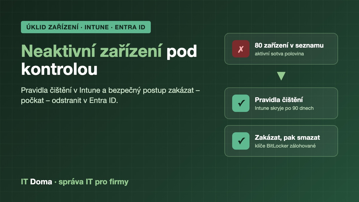 Úklid neaktivních zařízení v Microsoft Intune a Entra ID